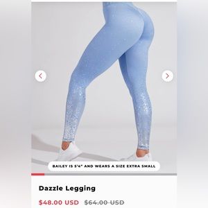 Buffbunny Medium Dazzle Leggings in Rainwater Silver